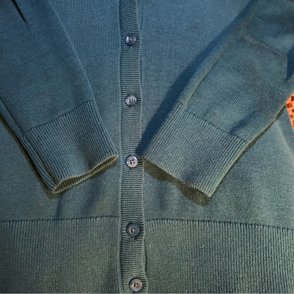 Banana Republic Factory, “V” Neck Cardigan Sweater, TEAL, Size Small ~Work Wear - Picture 5 of 6